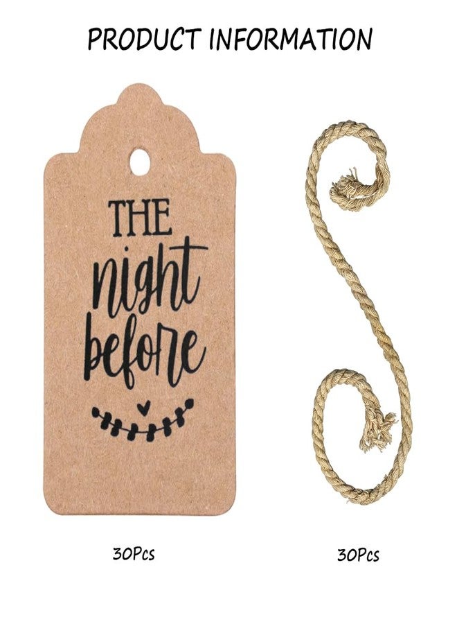 Geloar The Night Before Rehearsal Dinner Wedding Tags, 30 Pack The Night Before Wedding Favor and Silverware Tags in Bulk for Bachelor Bachelorette Rehearsal Dinner (The Night Before) - Image 3